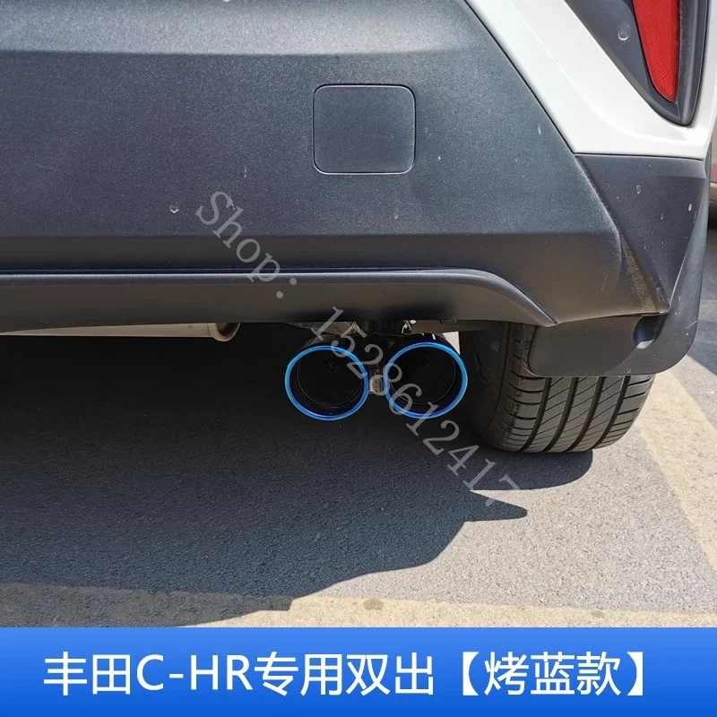 

Для Toyota C-HR CHR 2018 ~ 2024 выхлопная труба из нержавеющей стали, втулка выхлопной трубы, декоративная накладка, автомобильные аксессуары