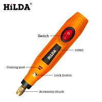 HILDA12V Mini Diamond Rotary Tool Carving Pen with Grinding Accessories Set Multi functional Mini Carving Pen