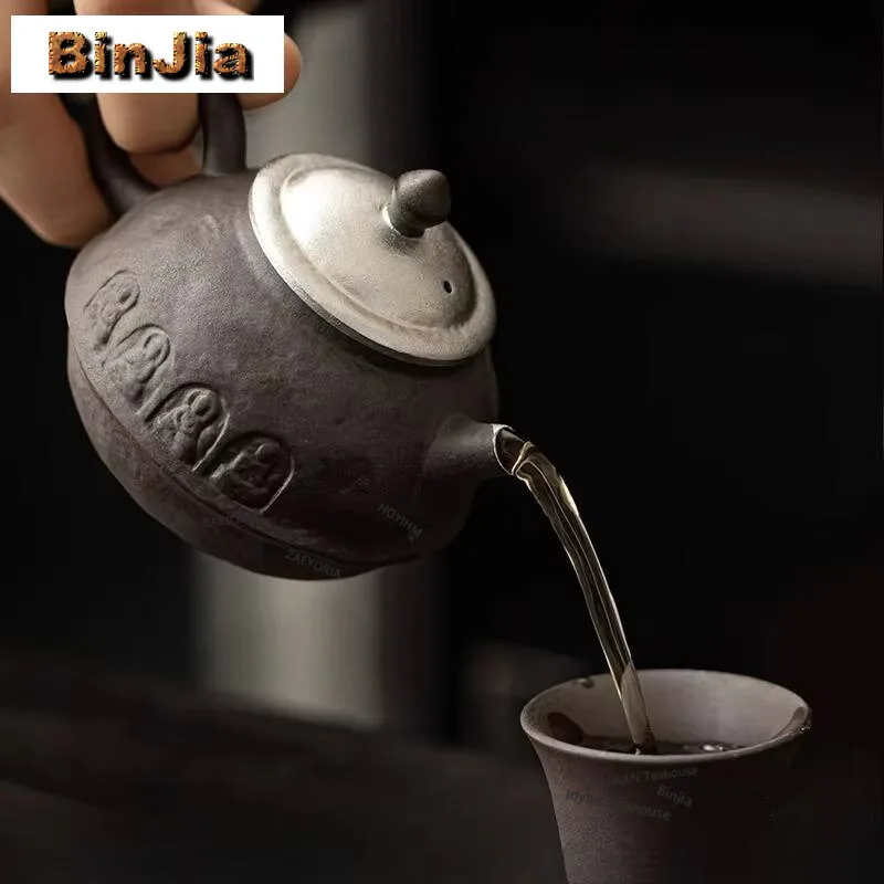 160ml Wabi Sabi Style Phaseless Buddha Teapot Zen Tea Infuser Pot Household Tea Brewing Kettle With Filter Oolong Tea Cha Craft