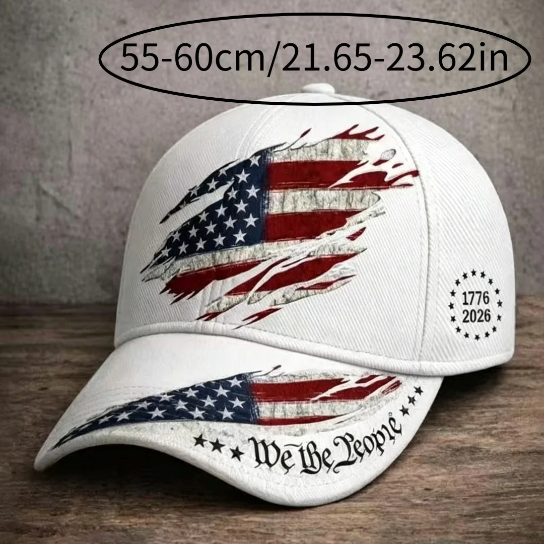 250th Anniversary commemorative printed baseball cap, adjustable unisex sun visor hat, suitable for everyday wear and Independen