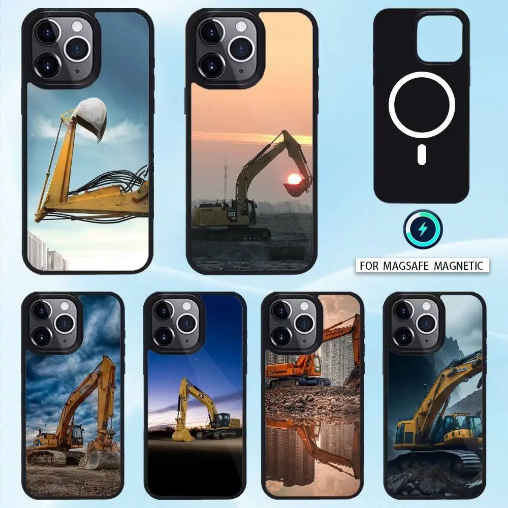

Classic C-Caterpillares Truck Phone Case For iPhone 16,15,14,13,12,Pro,Max For Magsafe Magnetic Wireless Charging