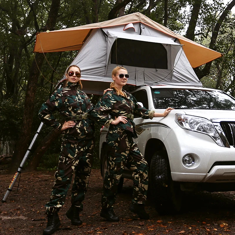 2-3 Person Aluminum Frame Soft Shell Rooftop Tent for Car Outdoor Camping