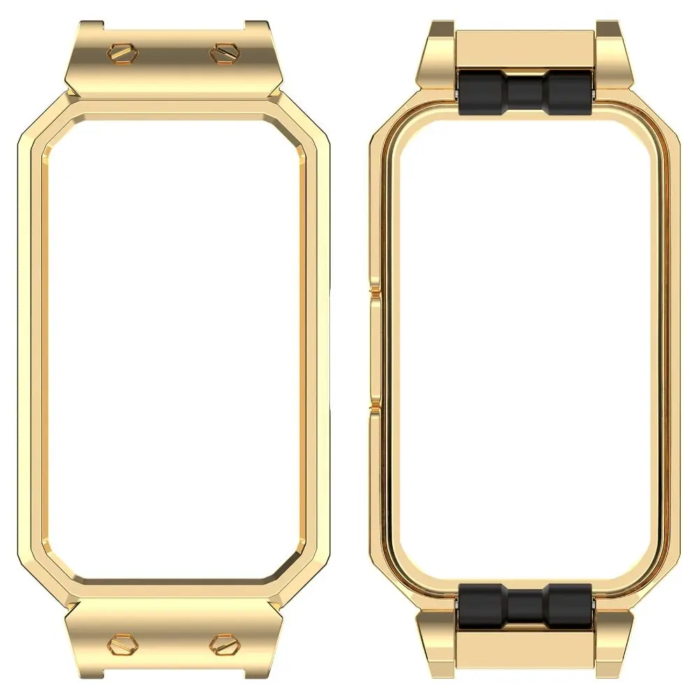 Neue 12MM Metall Fall Ersatz Schutz Schutzhülle Anti-scratch Zubehör Uhr Rahmen Stoßstange für Huawei Band 10/9/8