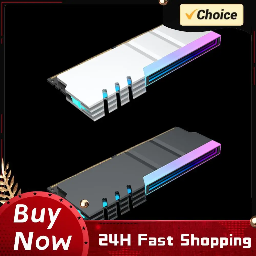 

Ram Cooling Heat Sink DDR4 DDR5 Heat Cooler Radiator 5V 3PIN ARGB AURA Sync Aluminum Alloy Heat-resistance Computer Accessories