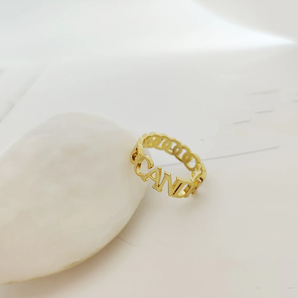 DODOAI-anillo cubano personalizado con nombre para mujer, anillos de acero inoxidable con nariz de cerdo