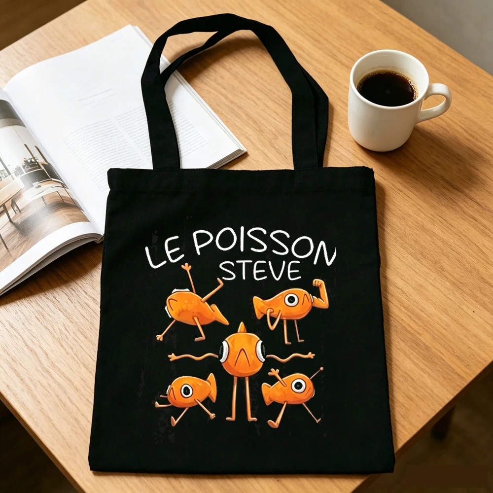 Bolso tote Le Poisson Steve, bolsas de tela y2k, shopper para compras, torba na zakupy femme
