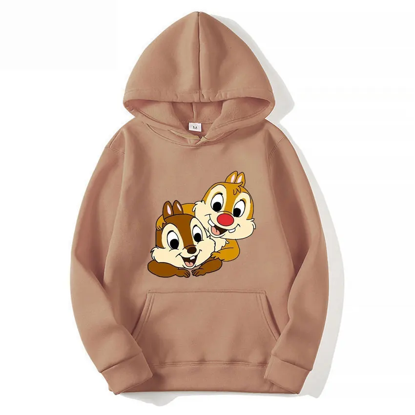 Chip & Dale Men Hoodie Cartoon Anime Fashion Women Oversized Sweatshirt Tops Spring Autumn Couple Pullover Clothing