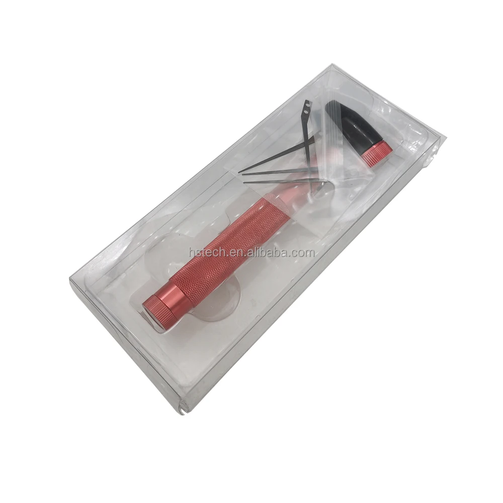 أداة نطاق قفل الإضاءة البيضاء مع إبر تكبير أحمر لصانع الأقفال