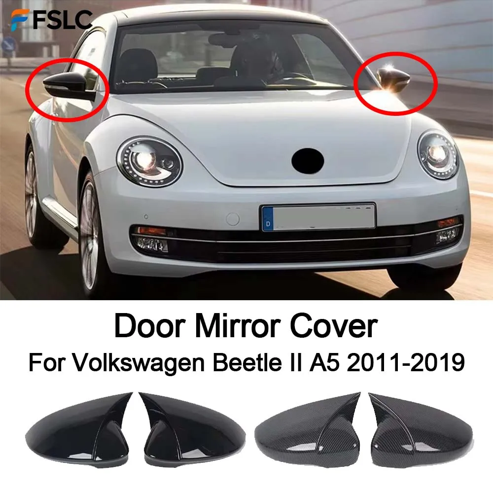 ⭐genuine⭐-car-upgrade-for-volkswagen-beetle-ii-a5-2011-2019-horn-style-rearview-mirror-cover-cap-exterior-accessories-trim