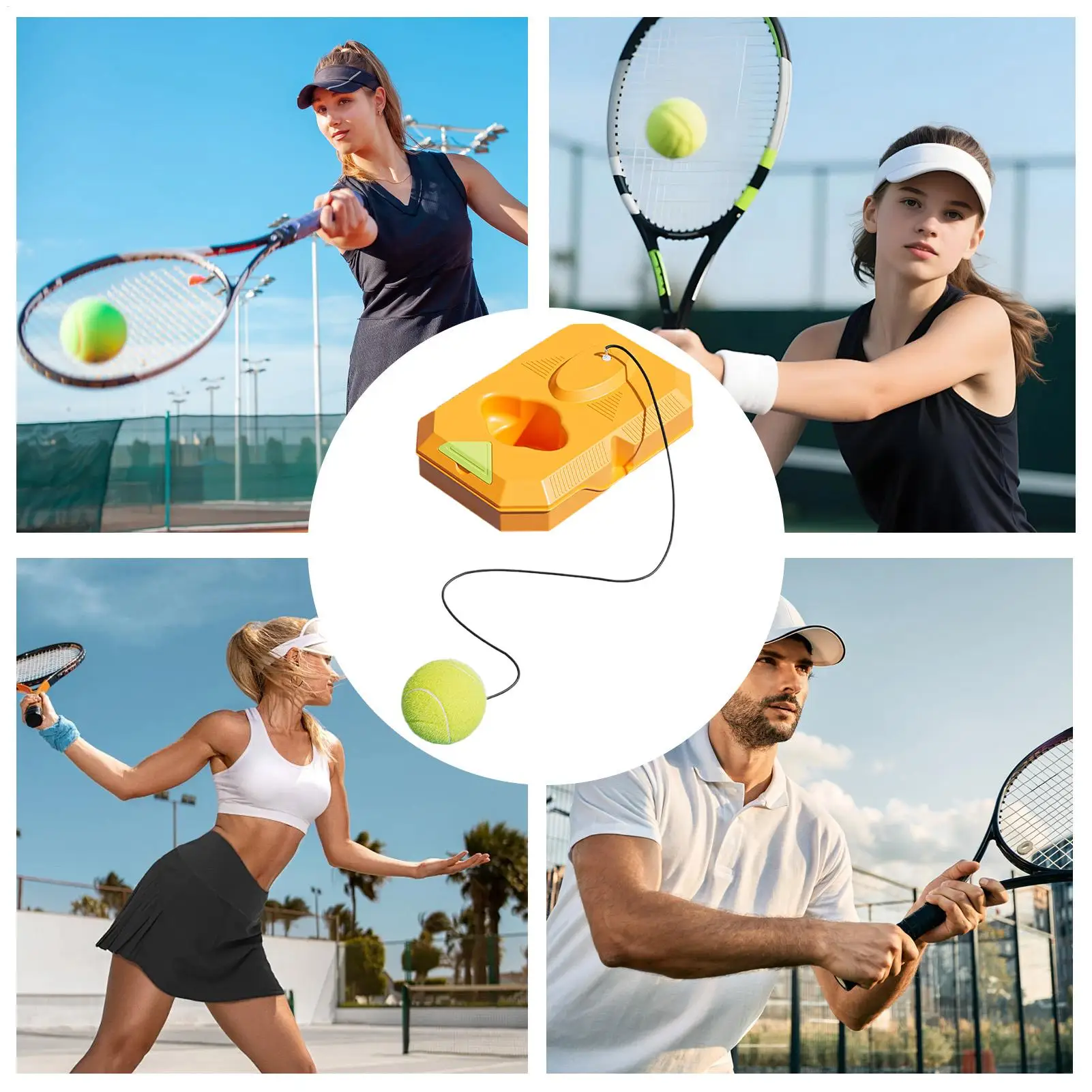 

Tennis Trainer Rebound Ball Balls Exercise Equipment Tennis Rebounder Equipment For Beginners Adults Teens Fielding Gym Outdoor