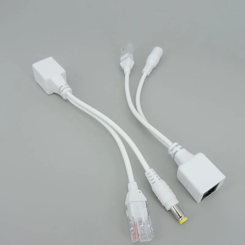 パッシブパワーアダプター,poeスプリッター,インジェクター供給モジュール,白,黒,rj45,dc,12-48v,ip,cctv,Camea