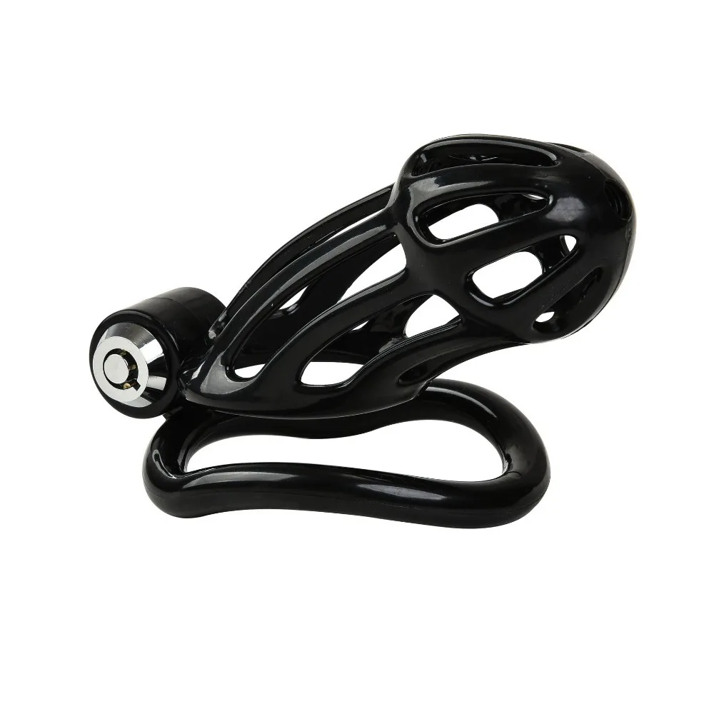 Pink Male Penis Cage with 5 Cock Rings Set Long Penis Bondage Bird Chastity Cage Belt Cock Ring Slave Restraint Man Sex Toy view 5