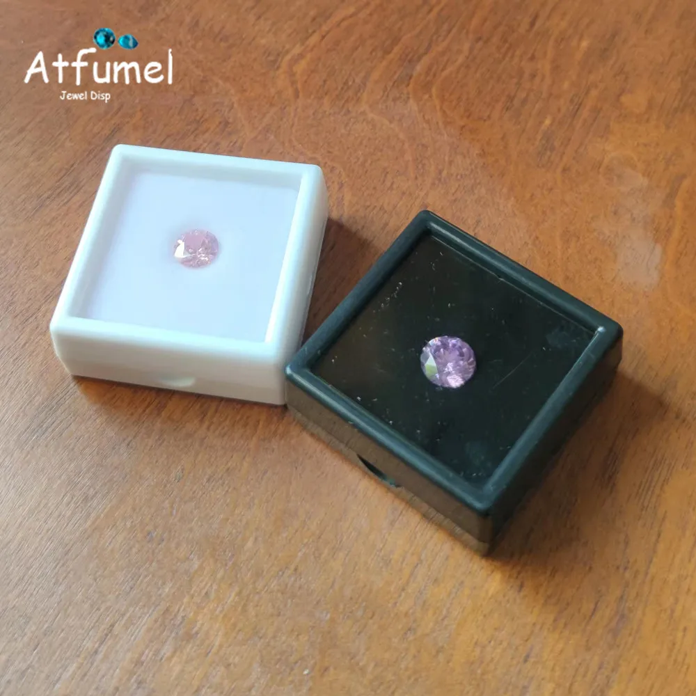 Diamond Jewelry Storage Box Stone Gem Jewellery Packaging Box 3cm/4cm/5cm Counter Gemstone Organizer Charms Diamond Display Tray