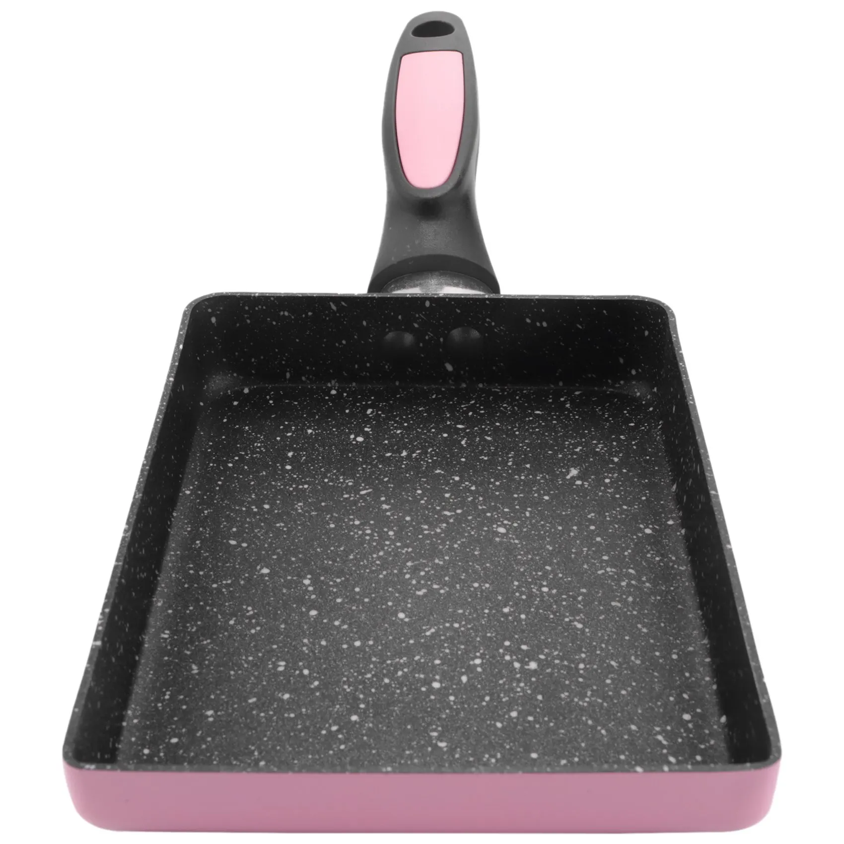 A96I-Tamagoyaki-Pfanne, japanische Omelettpfanne, quadratische Eierpfanne mit Antihaftbeschichtung zur Herstellung von Omeletts oder Crêpes (Rosa)