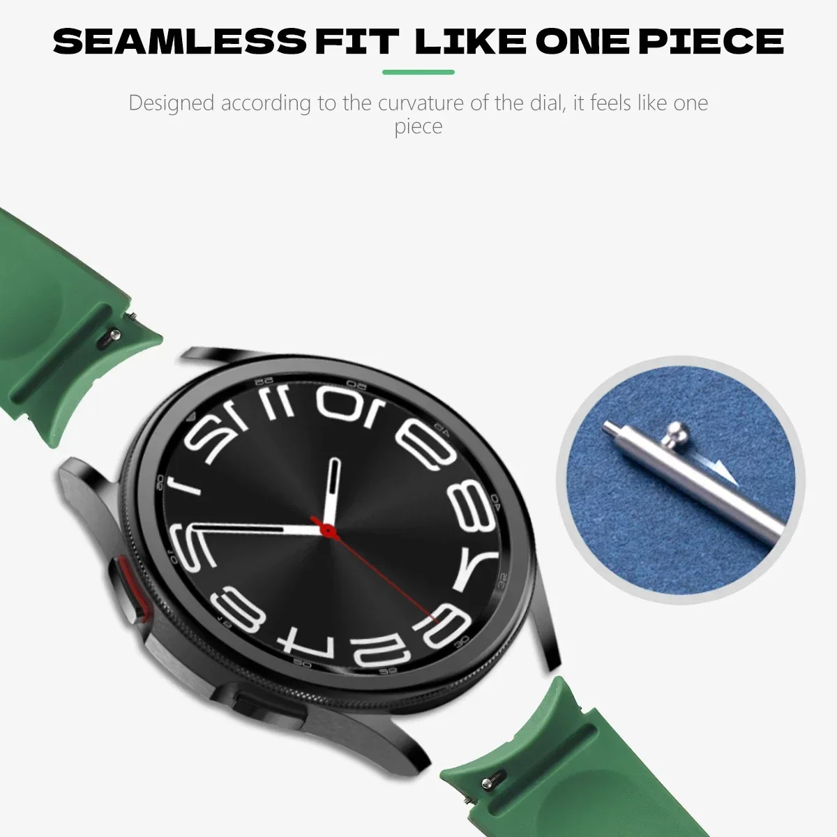Samsung No Gaps Quick Fit Leather Strap Watch4/5/6 40 44mm Band Galaxy Watch6 Classic 43 47mm Sport Wristband Belt Watch 5 Pro image 3
