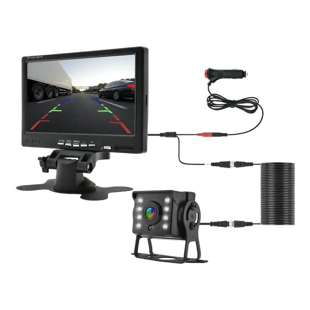 

Parking Universal Car Rear View Camera with Monitor For Truck Bus 7 HD Screen Parking Assistance Waterproof Security