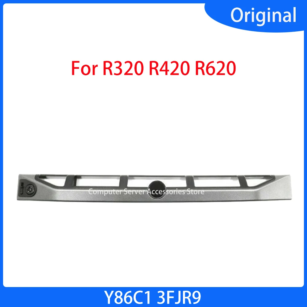 NEW Original Front Panel Bezel Faceplate Y86C1 3FJR9 for Poweredge R320 R420 R620 1U Faceplate Bezel W/ Key 0Y86C1 03FJR9