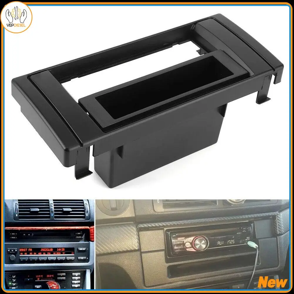 

Single Spindle CD Player Frame Radio Fascia Panel For BMW 95-03 5 Series E39 BMW X5 E53 CD frame Car Panel Accessories Brand New