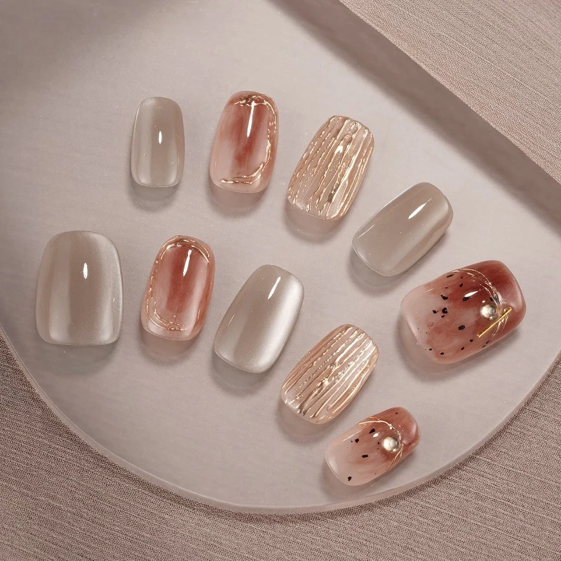 17Mm Pure Hand-worn Nail 2026 Advanced Temperament Nail Art