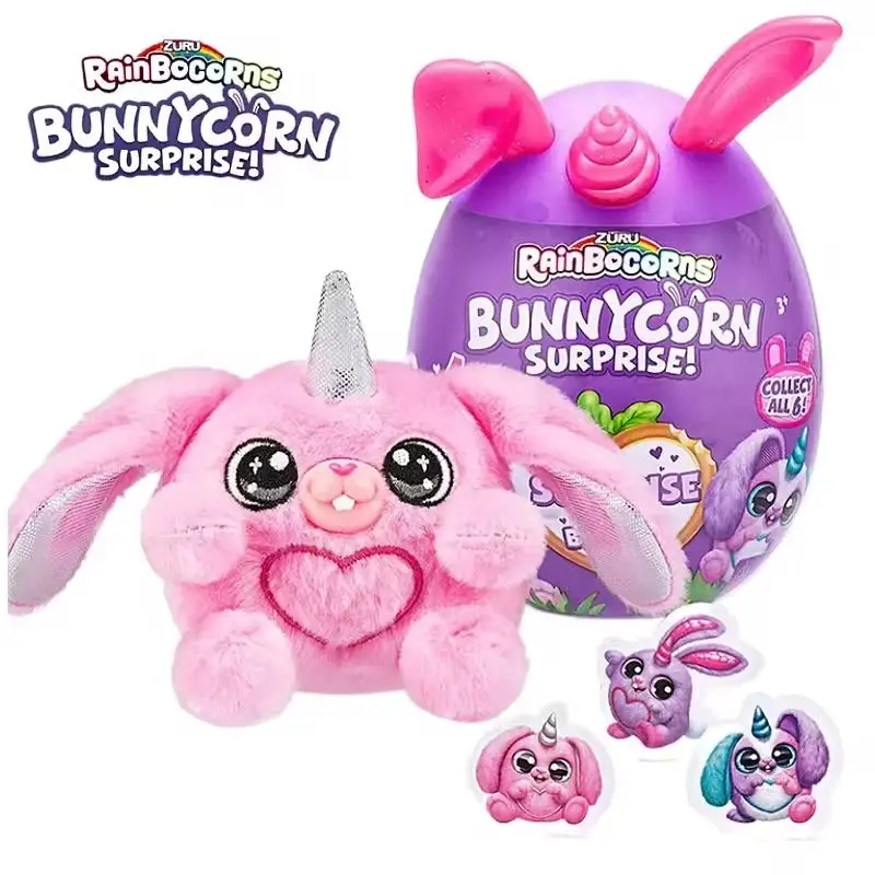 Original Zuru Bunnyconn sorpresa tan lindo conejo familia sorpresa huevo mágico tendencia muñeca niña juguete de peluche pasatiempos regalos