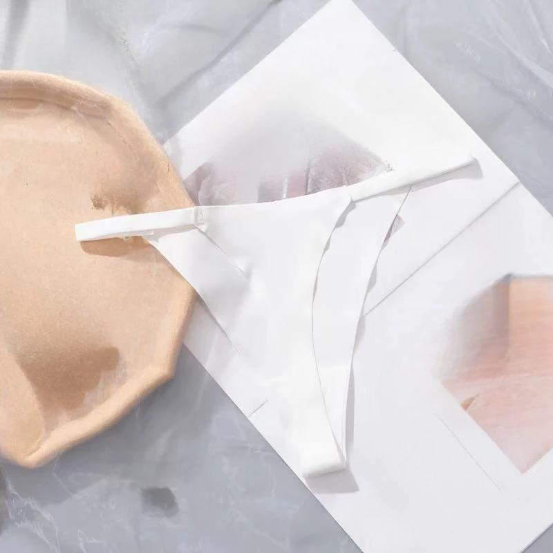 

Женские бесшовные трусики-стринги (5 шт.) – дышащие трусики из ледяного шелка с низкой посадкой, невидимые, комфортные, для повседневной носки