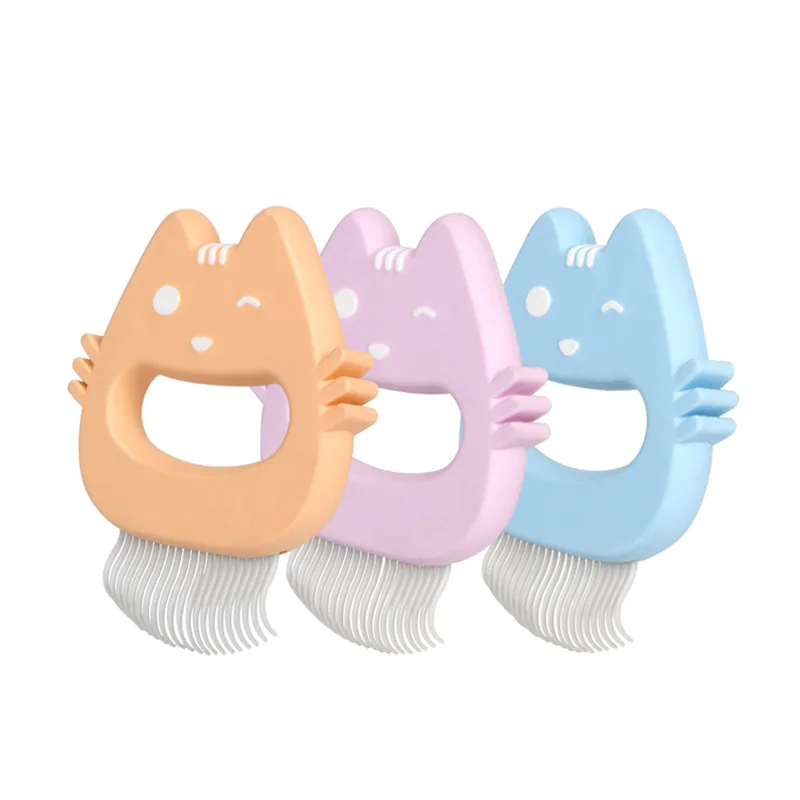 เปลือกหอย Cat ความงามทำความสะอาดหวีโกนหนวดสุนัขอังกฤษสั้นลอยผมหวีนวดสัตว์เลี้ยง