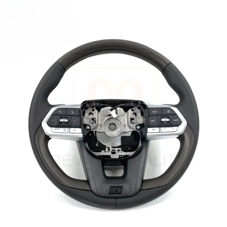 Japan SUV high quality leather wood color full set steering wheel for Land Cruiser