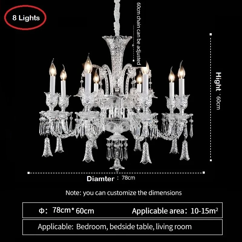 110v-220v Bar Luxury K9 Crystal LED Pendant Light Live House Cub Villa Lobby Suspension Chandelier Home Decor Indoor Lamp Design
