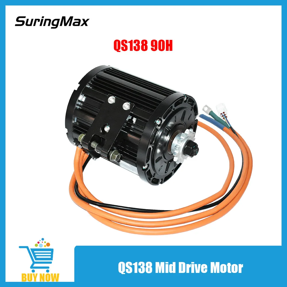 QSpara-Moteur d'entraînement central pour moto électrique, 4000W-7500W, 90H, 72V, IP67, rotor intérieur PMSM, moteur QS