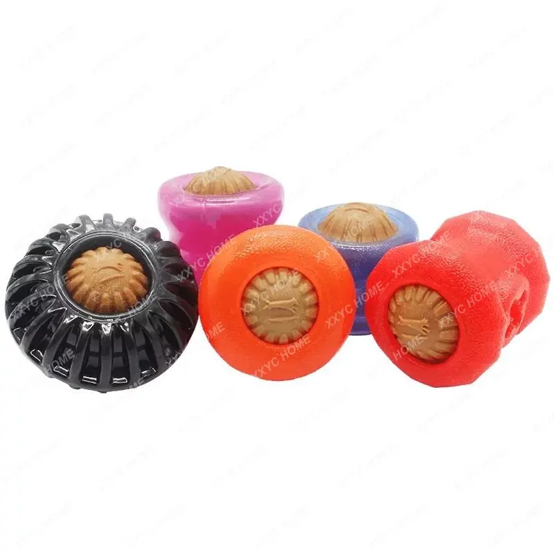 Pet Teether Ball Dog Bite-Resistant Food Leakage Free Teething Biscuits Small, Medium and Large Dogs