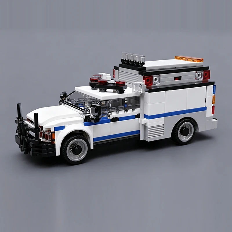 Urban Rescue Vehicles Model MOC Building Bricks Police Emergency Service Truck Modular Technology Gifts Holiday Assemble Toys