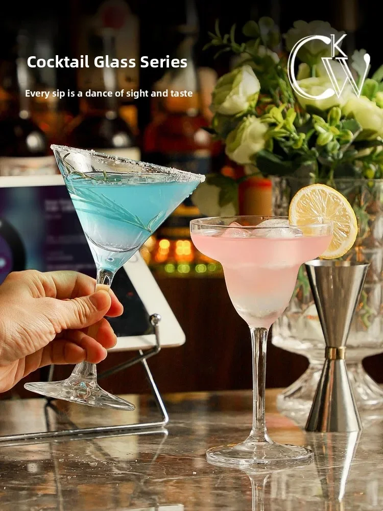 ckw-cocktail-glass-set-margarita-martini-highball-drinkware-combination-japanese-style-pure-color-glass-cocktails-cups