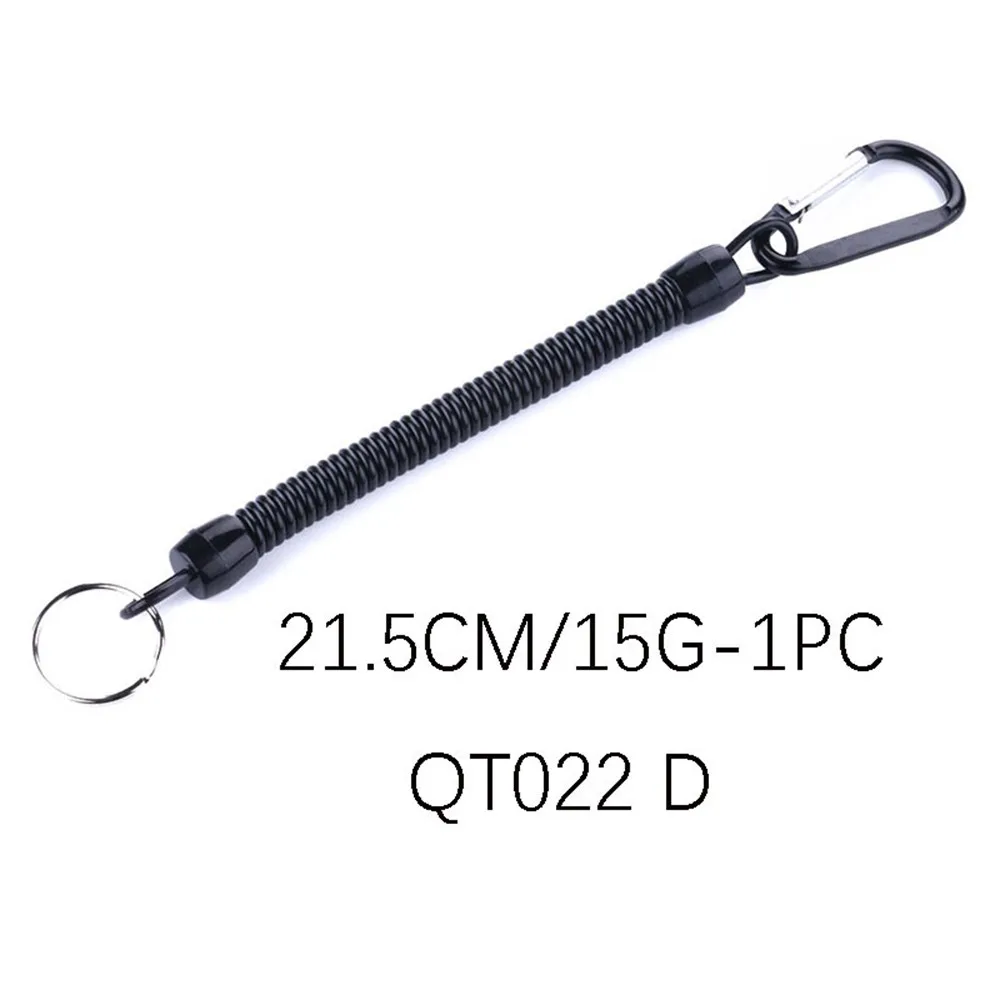 Plastic And Metal Security Keychain Rope Safety Tool Belt Carabiner Clip Coil Key Chain Multi-purpose Brand New