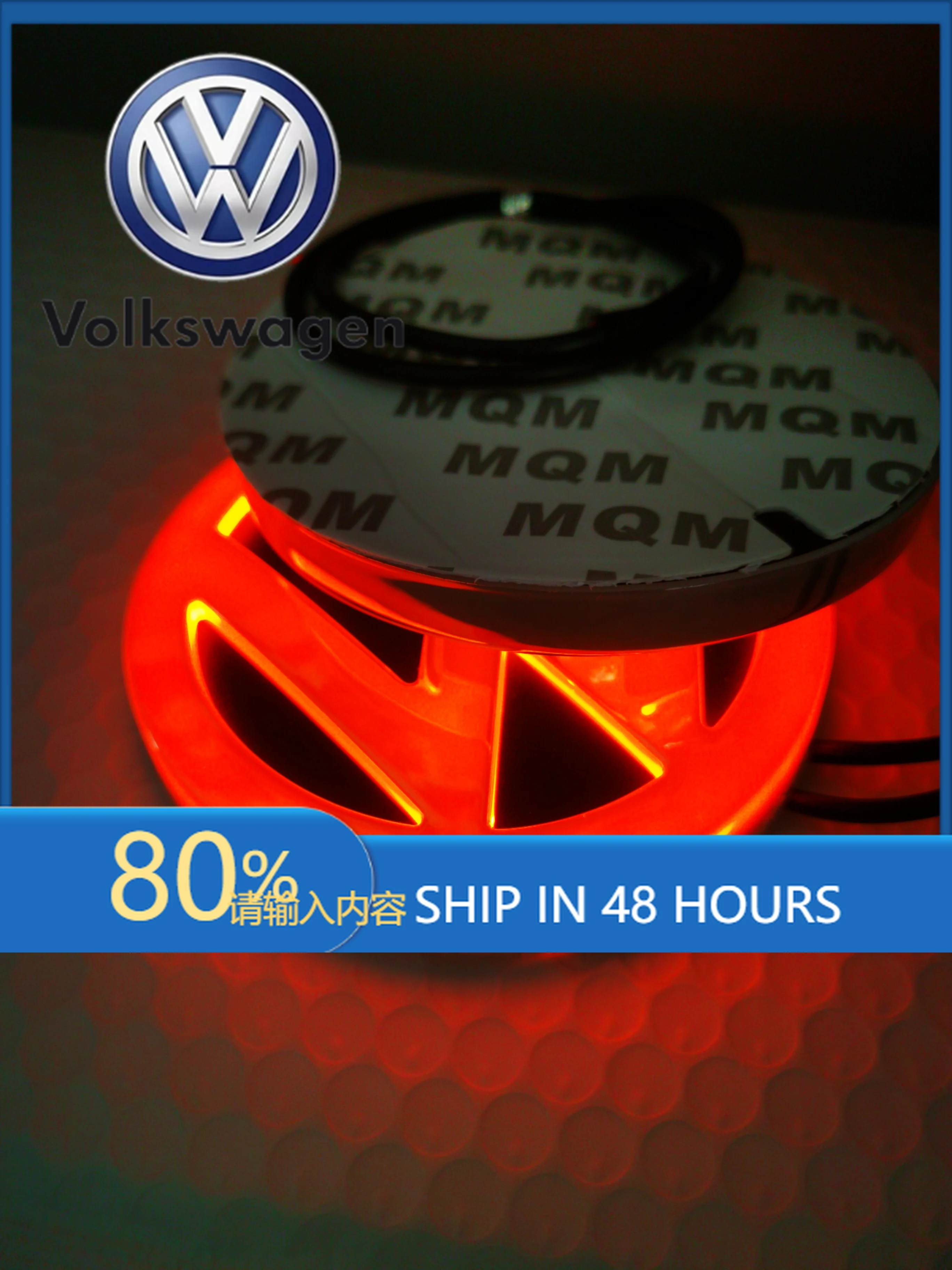 

Светодиодная эмблема 4D для решетки радиатора Volkswagen (110 мм, красная), подсветка логотипа VW, задний фонарь для VW Bora, Passat CC, Golf