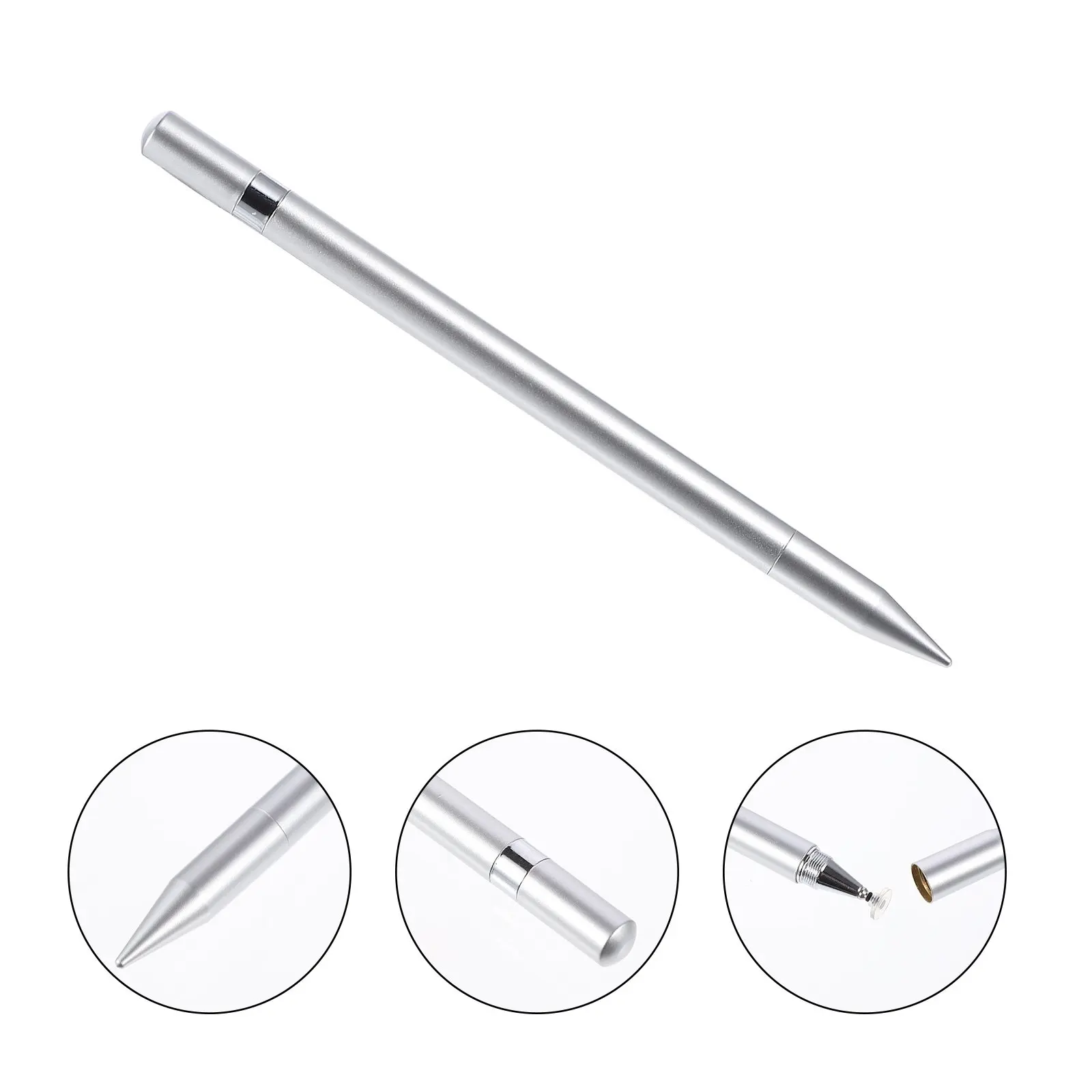 

1Pcs Capacitive Pen High Precision Stylus Transparent Disc Nib Noiseless Touch Screen Pen Smooth Grip Efficient Writing Drawing
