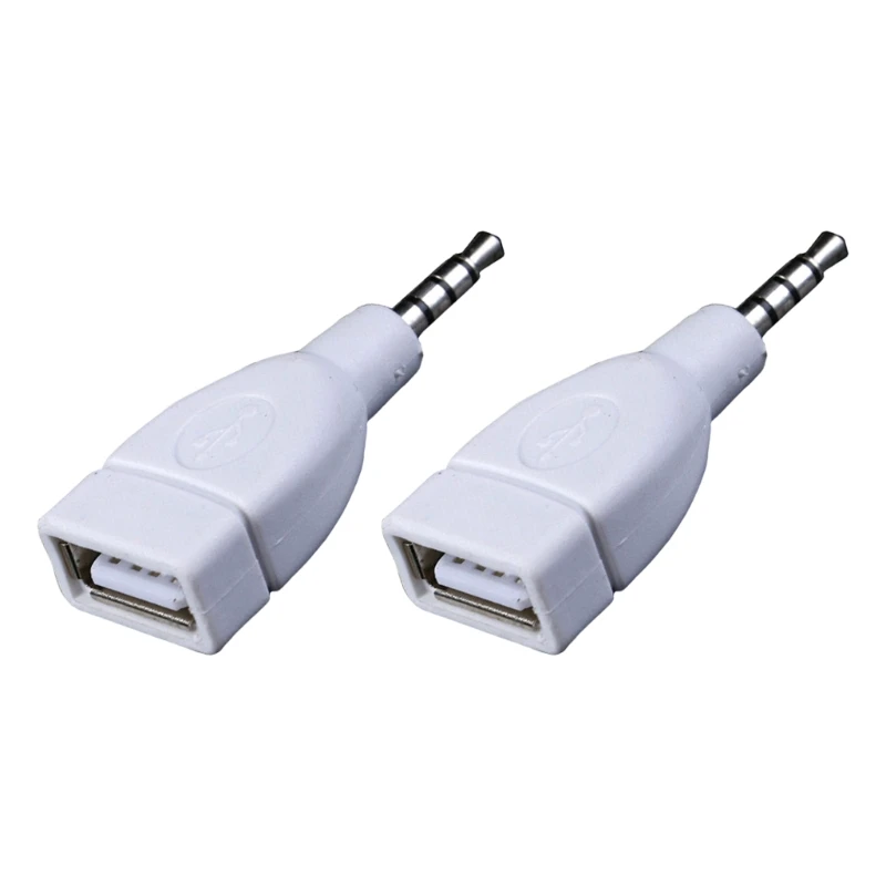 USB 2.0 Female To 3.5mm Male AUXs Sound Plug Jacks Converters Adapter Plug For Car MP3 Player Mobile Phone