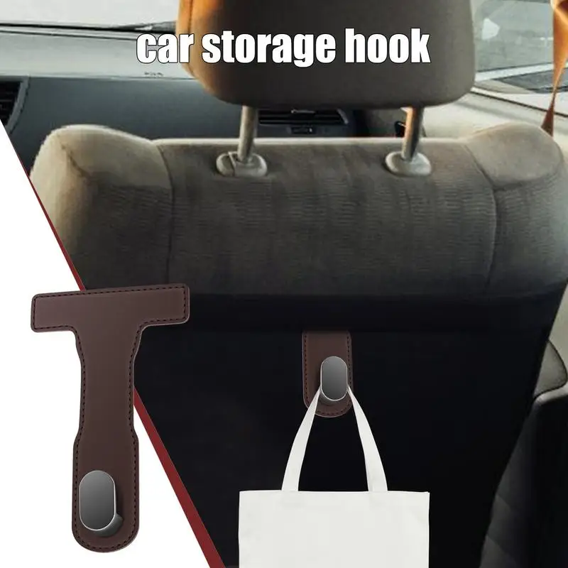 Glove Box Purse Hook Foldable PU Leather Storage Hook Space-Saving Purse Hook Car Accessories For Travel Daily Life Commuting