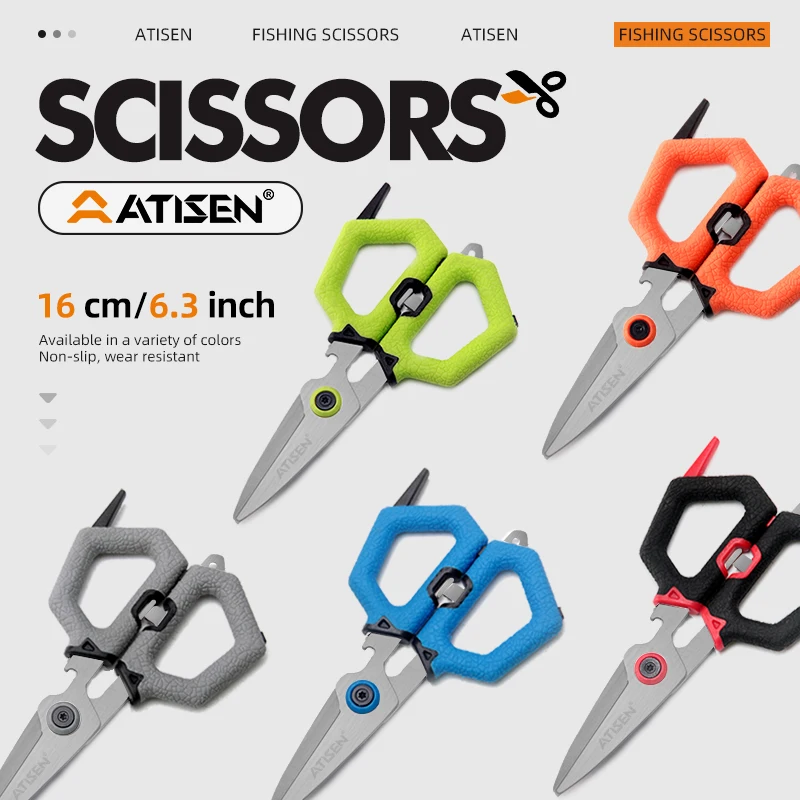 Fishing scissors, fishing line cutters Multifunctional stainless steel fishing cutting tools Fishing line cutting pliers Fishing