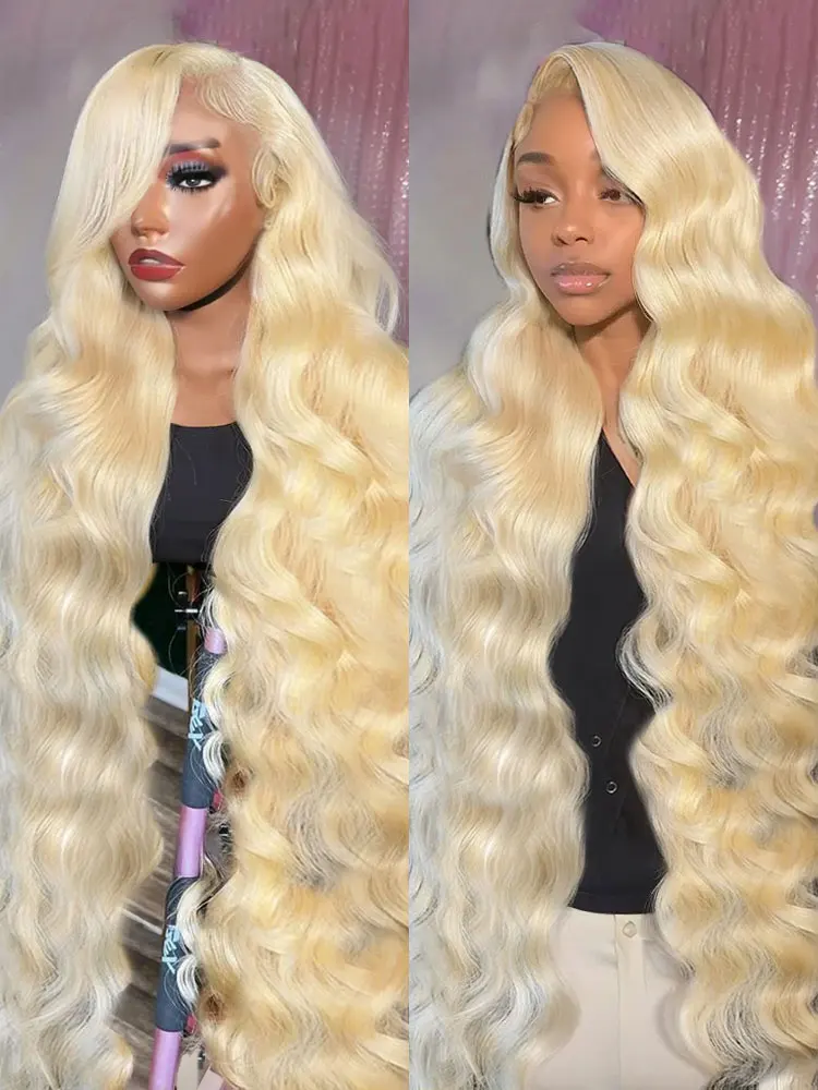 40 inch 613 Blonde Body Wave 13x4 Lace Front Wigs Human Hair 5x5 closure 13x6 Hd Lace Front Wig Ready to wear Brazilian  Women