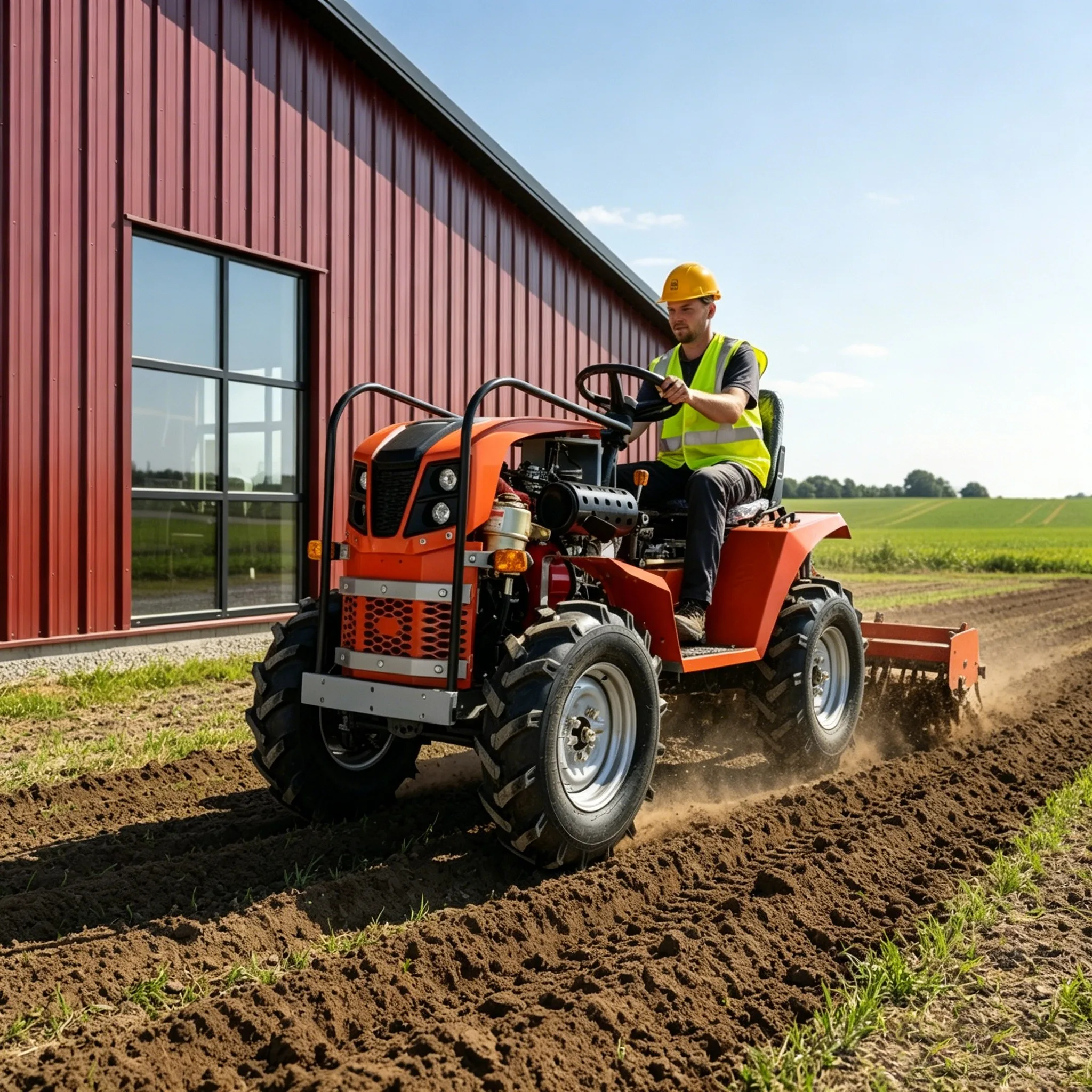 Long Service Life Farm Wheeled Tractor Stable PTO Output, Matched Wearproof Implements Attachments for Year-round Agricultural O