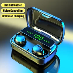 TWS Earphones Bluetooth 5.1 3500mAh Charging Box Wireless Headphone 9D Stereo Sports Waterproof Earbuds Headsets With Microphone