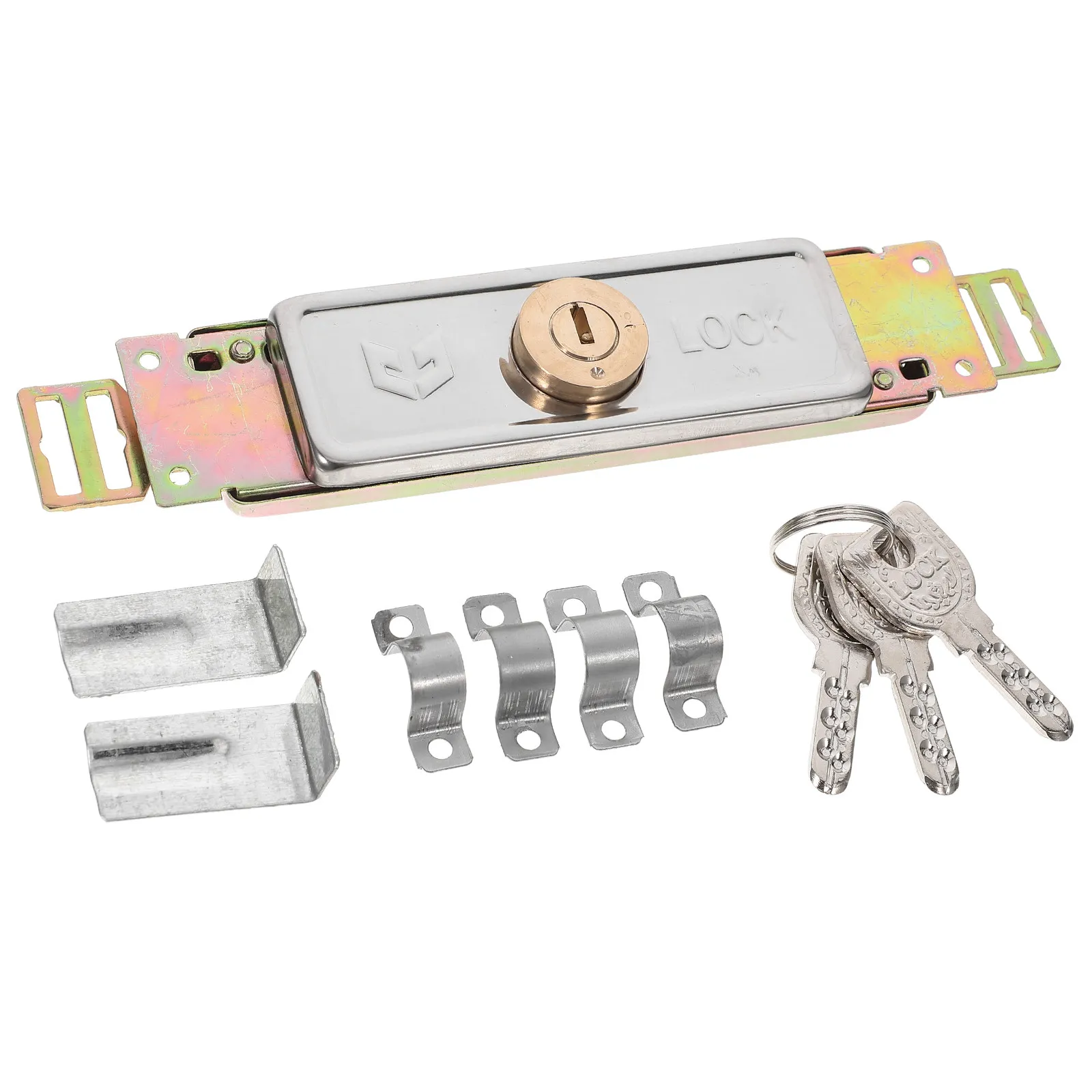 Rolling Shutter Door Lock Heavy Duty Steel Construction Cross Key Security Lock for Garage Warehouse Roller Shutters Antitheft