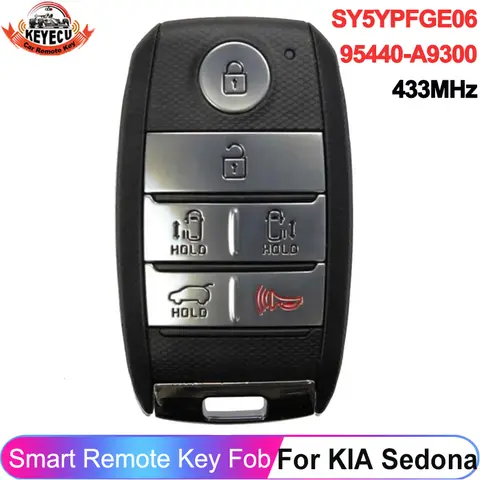 KEYECU 95440-A9300 SY5YPFGE06 기아 카니발 2015 2016 2017 2018 세도나 2019 2020 2021 스마트 키 ID47 칩 원격 Fob 433MHz