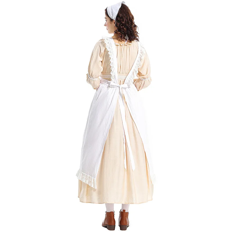 ผ้ากันเปื้อนวินเทจ Loween ลายดอกไม้สวยงาม สำหรับใช้ในบ้าน ทำขนม แม่บ้าน เสื้อผ้าผู้หญิง TING 2025 ฤดูใบไม้ร่วง