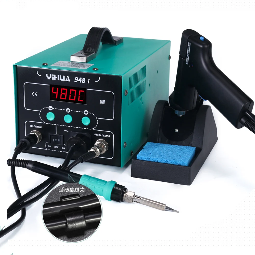 YIHUA 948-I Suction Gun Welding Station 2In1 Digital Display Tin Gun SMD Soldering Iron Desoldering Station Welding Rework Tools