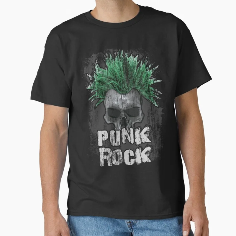 

Punk Rock horror death gothic skull pattern scary halloween gift T-shirt for men Large size Tops S-6xl
