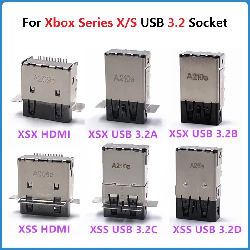 

Оригинальный USB 3.2 порта для Xbox серии X /S HDMI интерфейс высокой четкости XSX XSS 3,2 розетка заменяемые игровые аксессуары 2 шт.