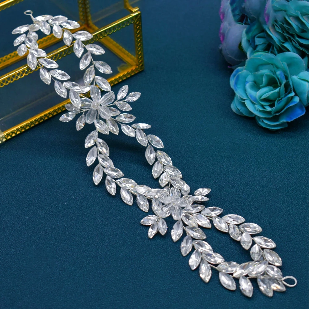 DZ002 Crystal Bridal Headband Hair Accessories Tiara Rhinestones Wedding Hair Jewelry Gift Banquet Headwear Party Headdress