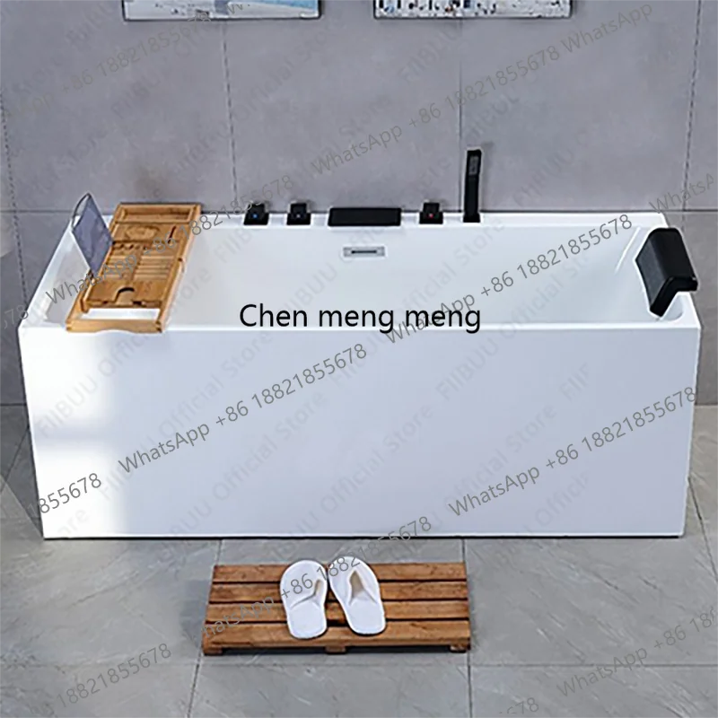 Multi Functional Bathtub,Household Premium Quality Soaking Bath,Acrylic Tub With Dual-side Skirt Right Skirt, Bathroom Furniture