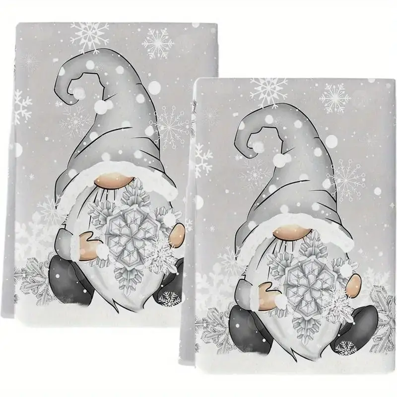 Same style Christmas towels, hand towels, and cloths decorated with pink and silver patterns, creating a festive atmosphere, aes